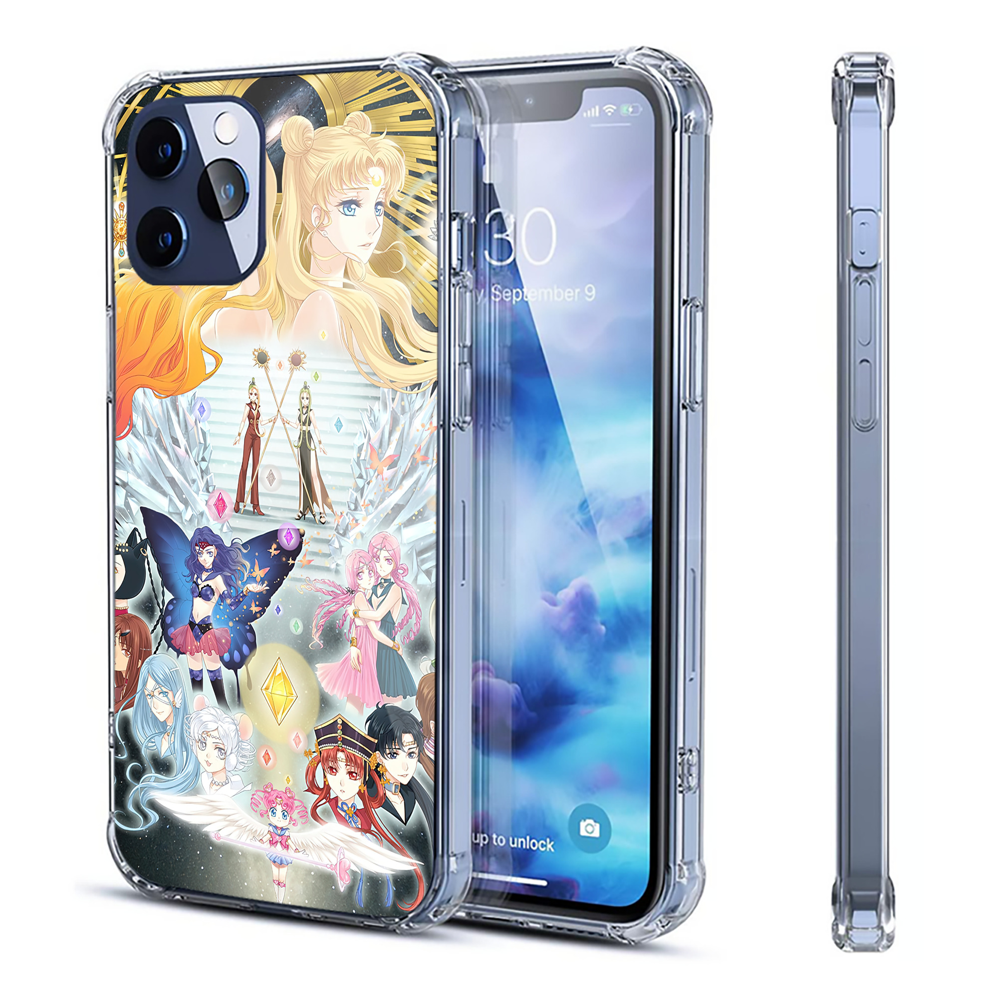（画像用） 美少女戦士セーラームーン Sailor Moon 【iPhone 12シリーズ対応】透明スマホケース（クリアソフトケース）